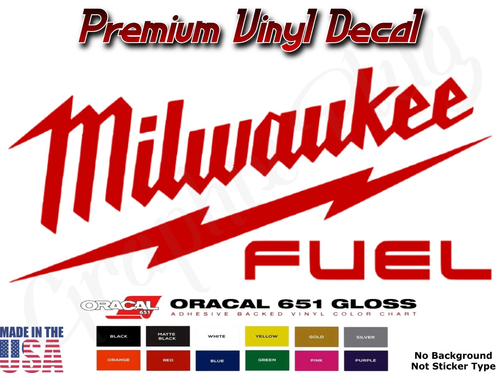 Milwaukee Decal Large 4″ – 12″ 17″ 22″ Made in USA Garage, Mechanic, Truck,