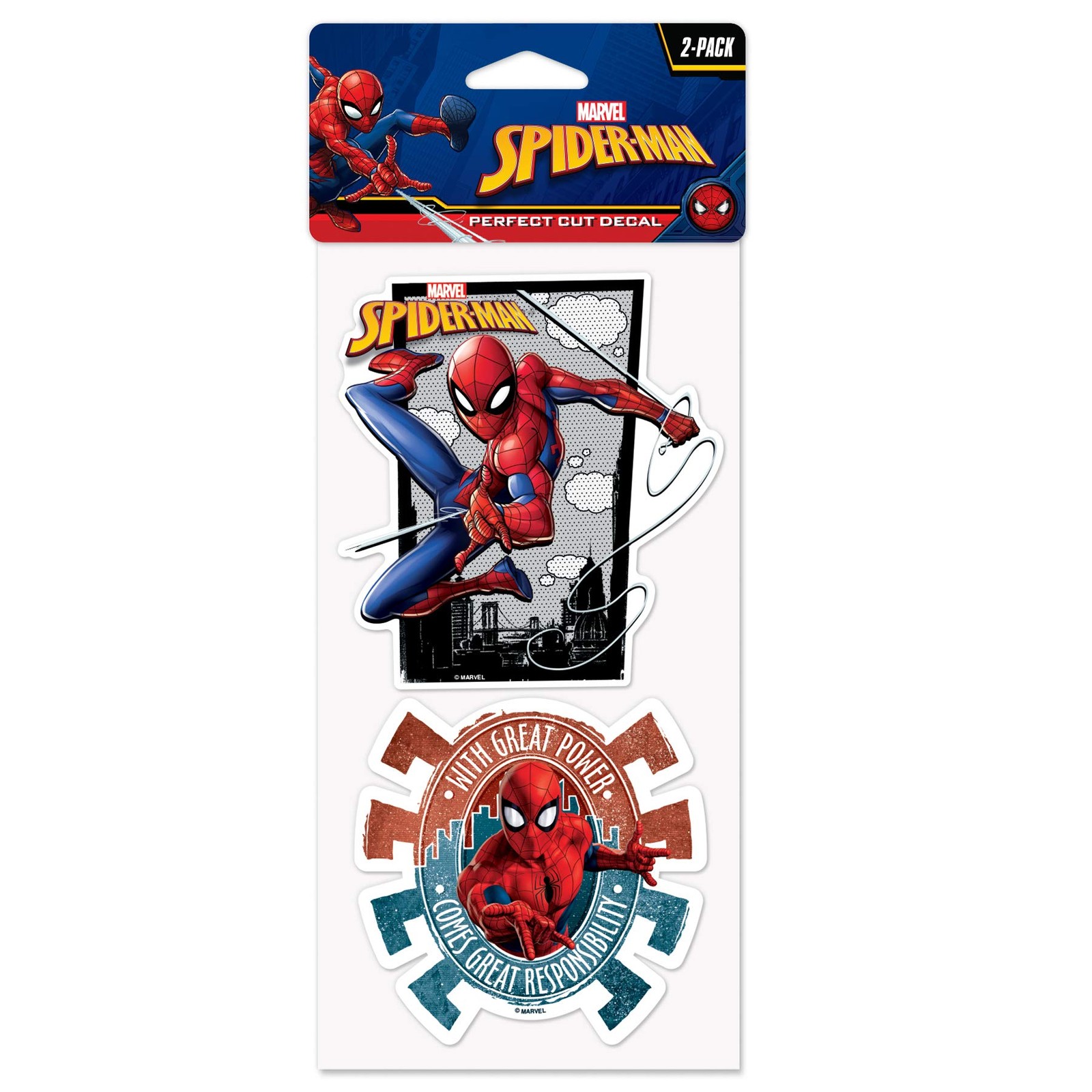 Marvel Spiderman 4″ x 8″ 2 Pack Perfect Cut Decal