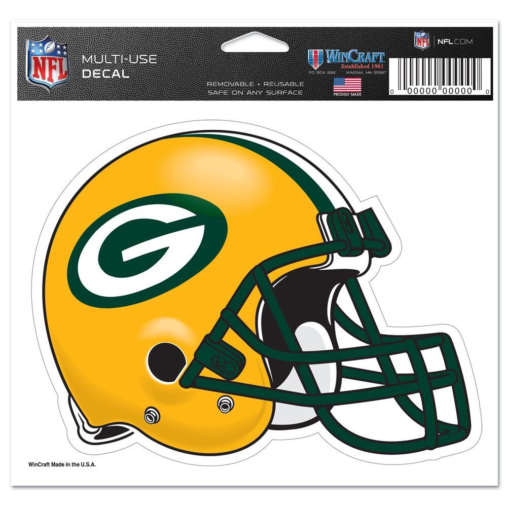 Green Bay Packers 5″x6″ Helmet Color Decal