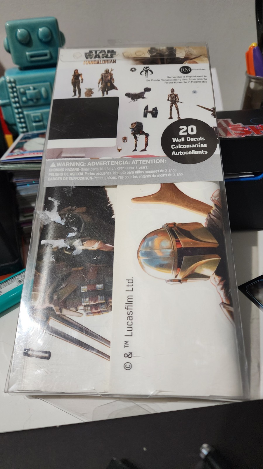 The Mandalorian Peel and Stick Wall Decals 20 count