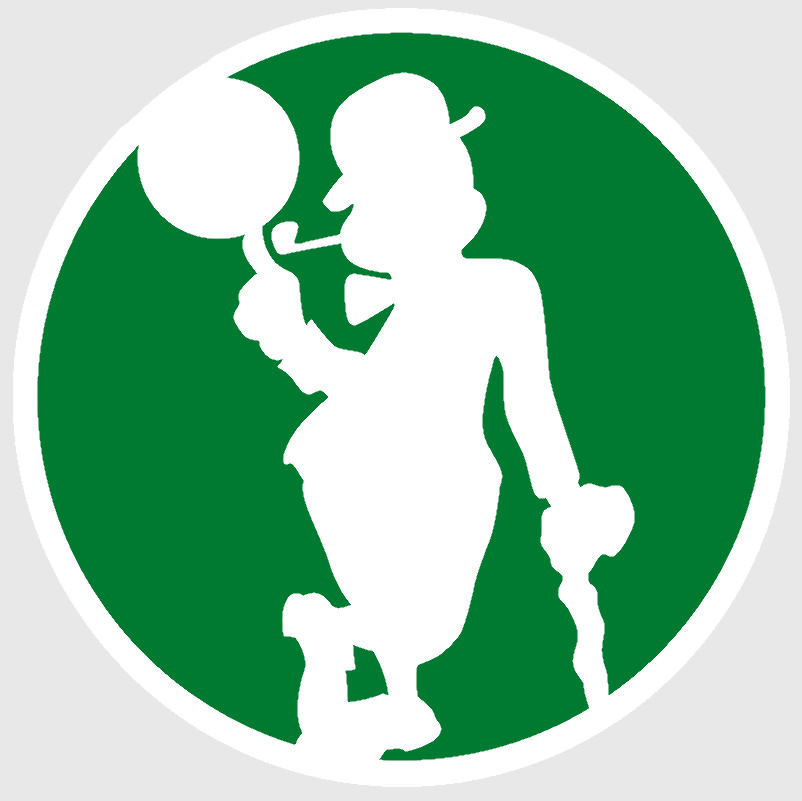 Boston Green White Basketball Weather Resistant Vinyl Sticker/Decal 09