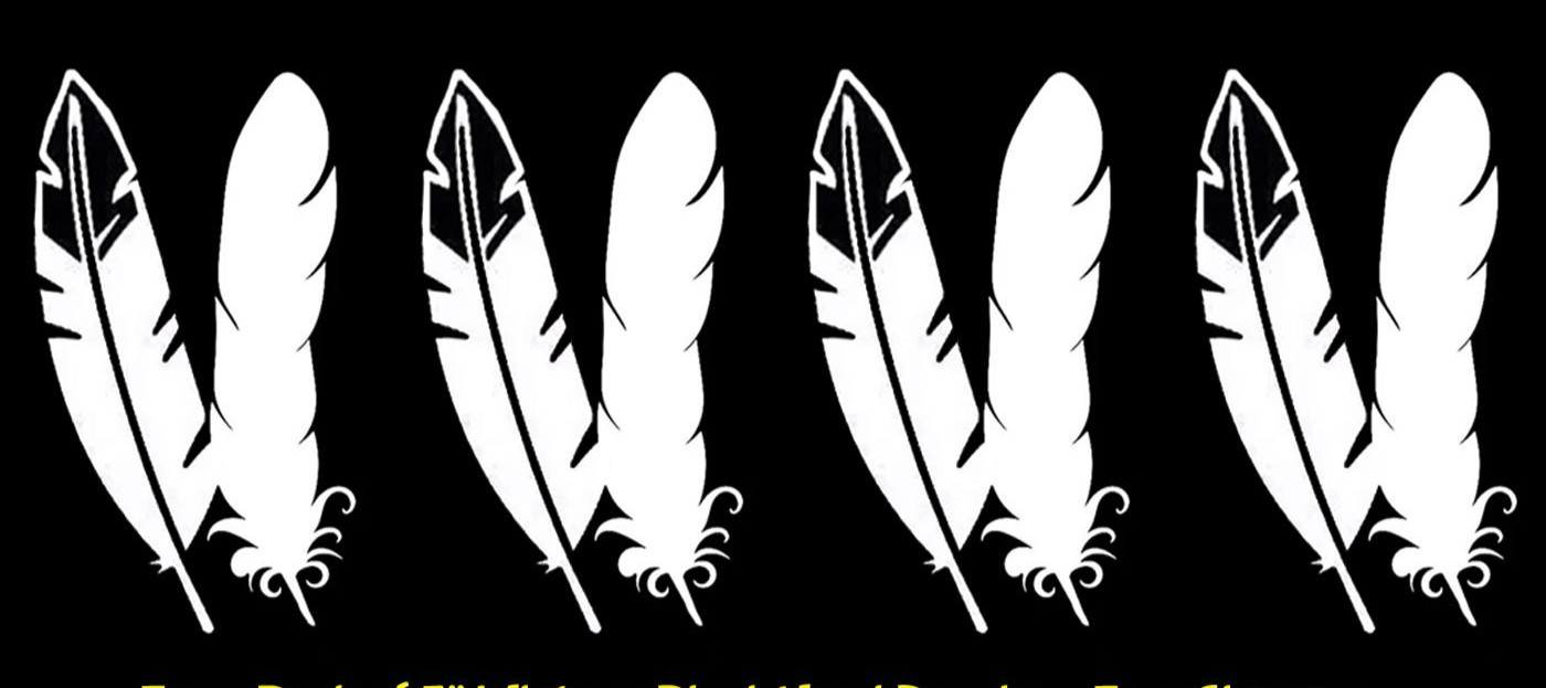 Native American Eagle Feathers Four 5″ Vinyl Decals Car Window Any Flat Surface