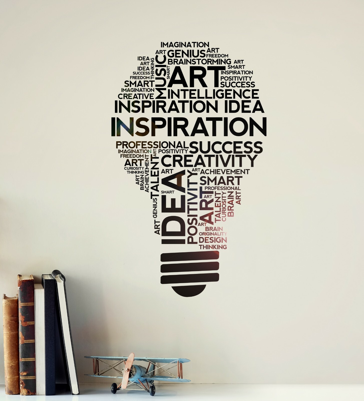 Vinyl Wall Decal Inspiration Lightbulb Idea Office Business Stickers (ig6298)