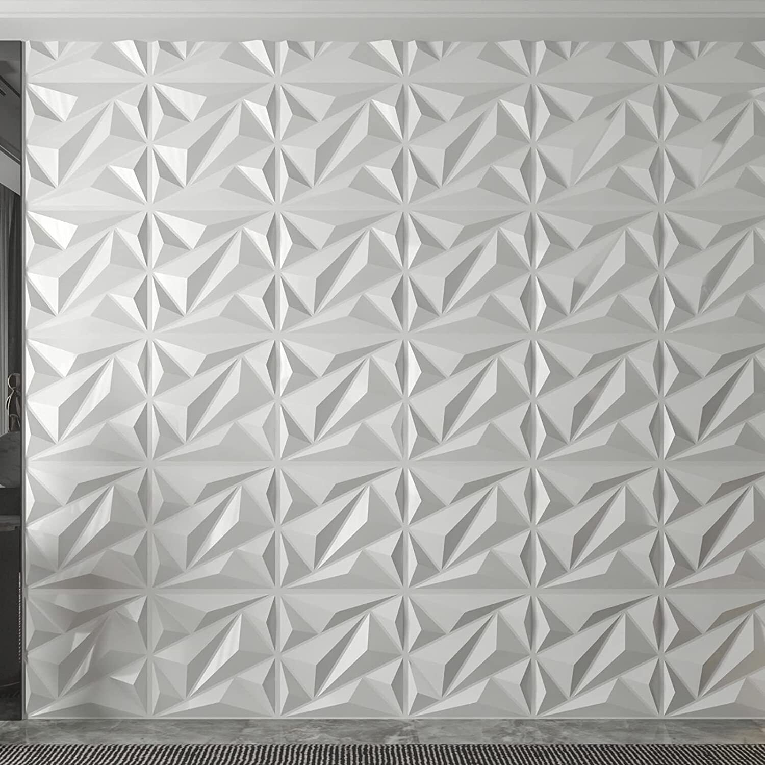 12pcs/ Set 3D Wall Panel Ceiling Tiles Wallpaper Background Decal Home DIY Decor