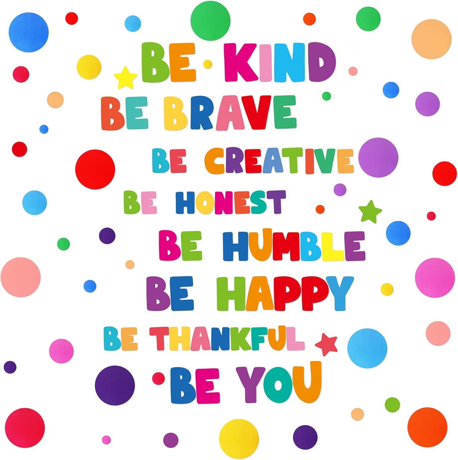 332 Pieces Polka Dots Wall Decals for Classroom Kids Wall Sticker Inspirational