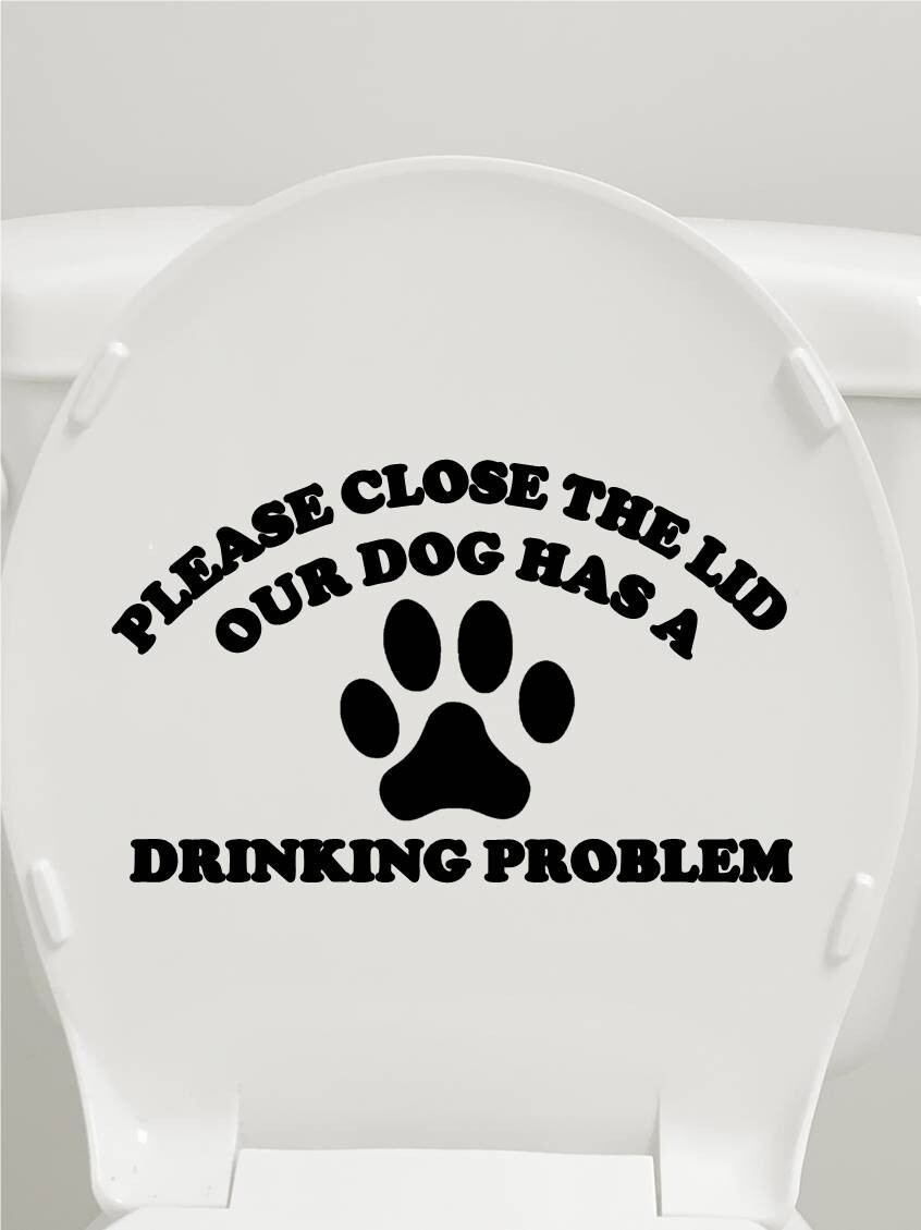 Please Close the Lid Dog toilet Seat OS 237 vinyl 8″ Decal Sticker pet