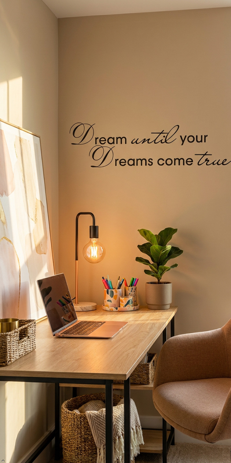 Dream Until Your Dreams Come True Quote Saying Wall Sticker Home Decal Decor