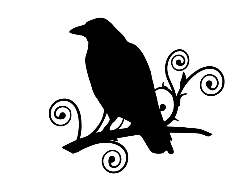 POE RAVEN ON BRANCH Vinyl Decal Car Wall Window Sticker CHOOSE SIZE COLOR