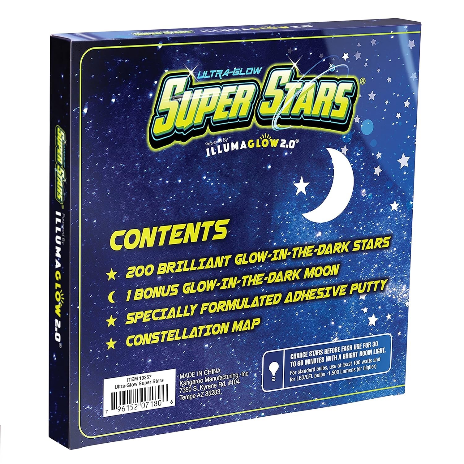 200 Glow in The Dark Stars with Star Map & Installation – Illumaglow2.0 Power!