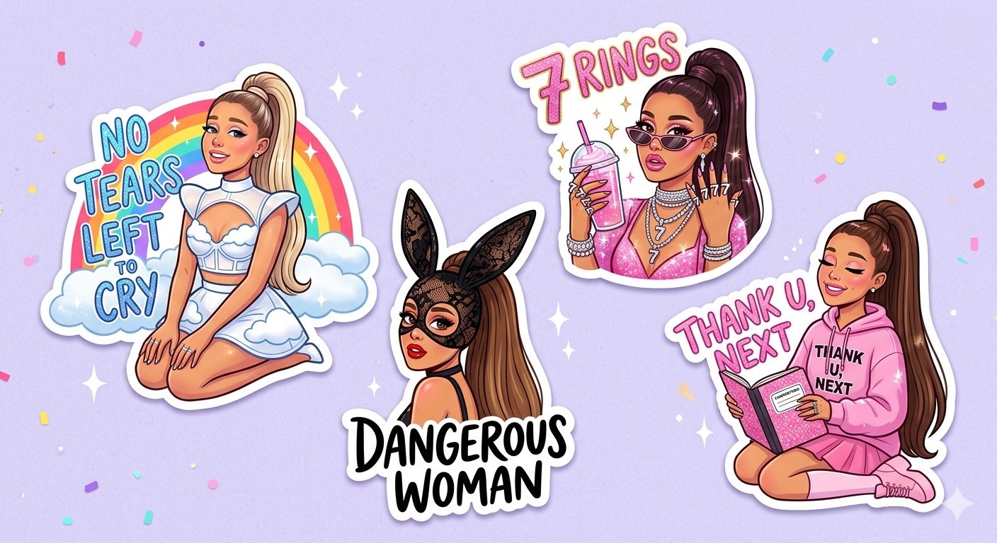4 Ariana Grande Stickers Decal Phone Laptop