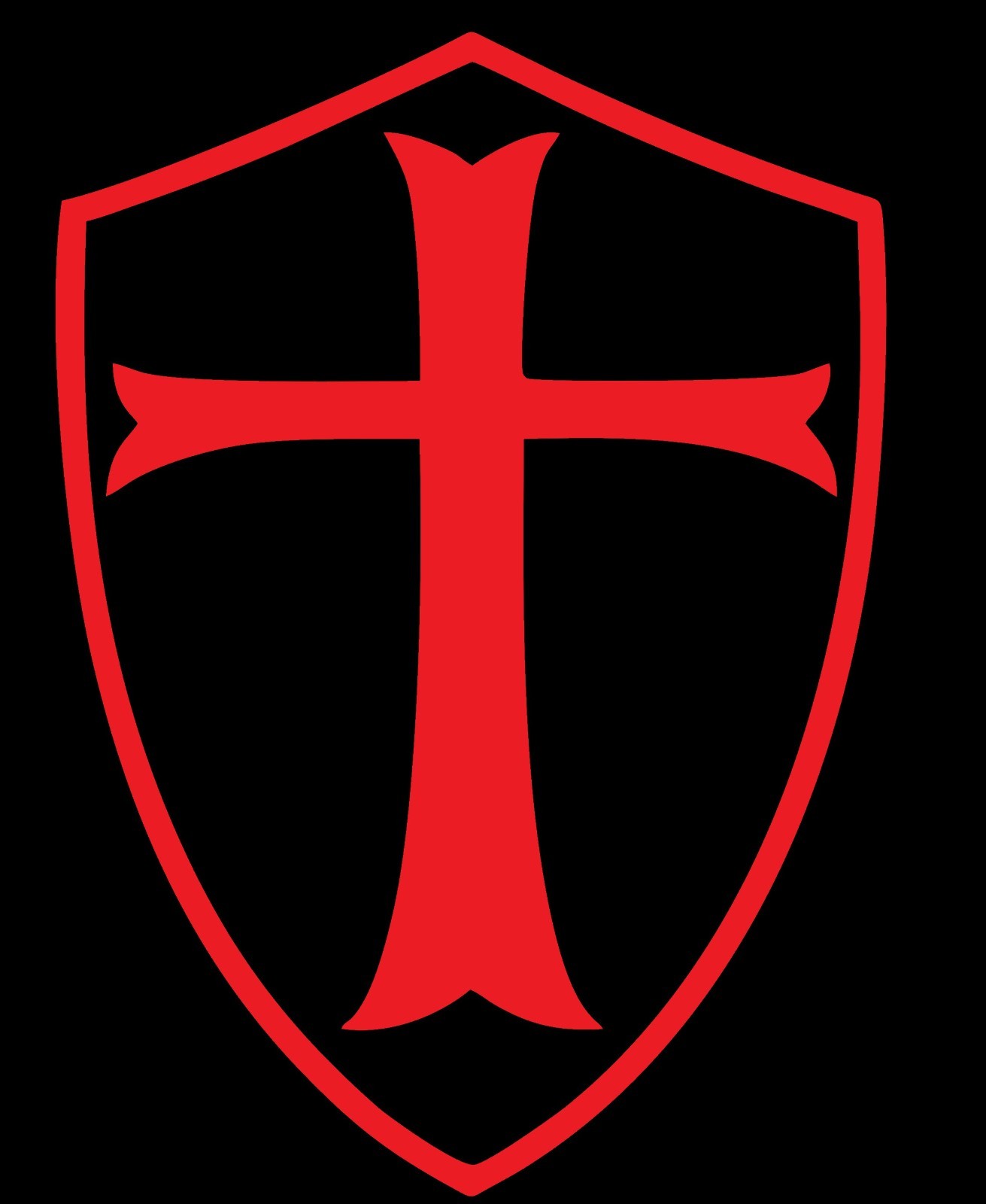 Knights Templar Shield & Cross Vinyl Decal-VARIOUS SIZES & COLORS-FREE SHIP