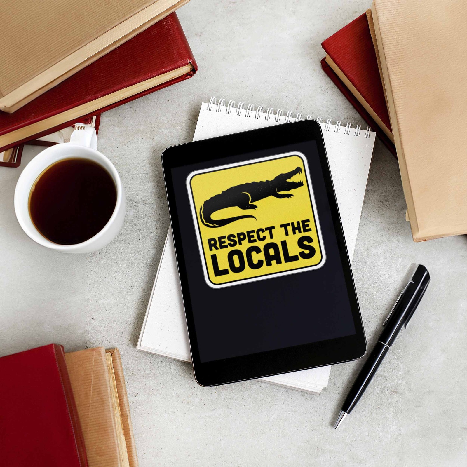Respect the Locals Gator Sticker – Funny Alligator Nature Decal