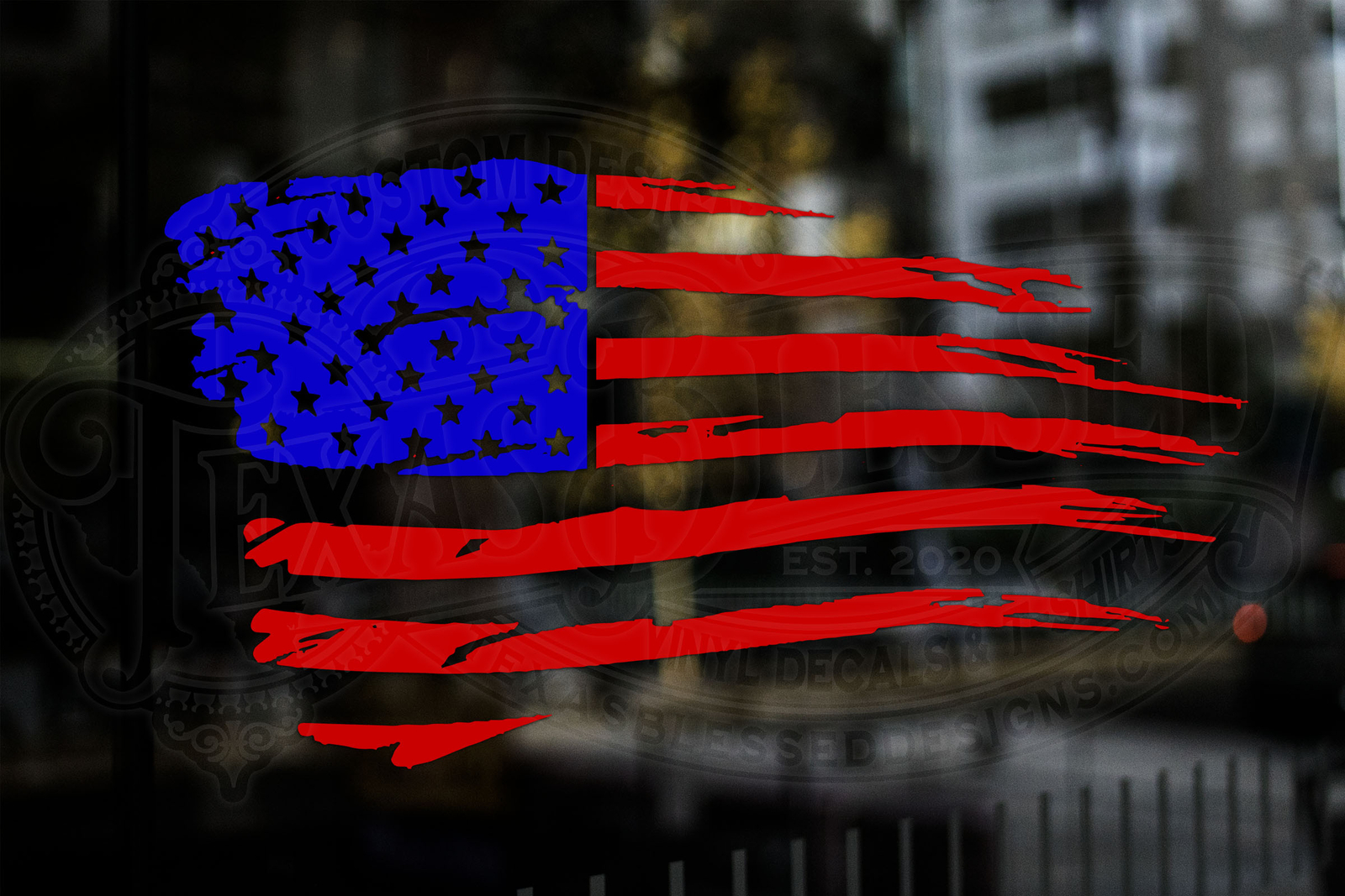 American Flag Red White and Blue Vinyl Decal