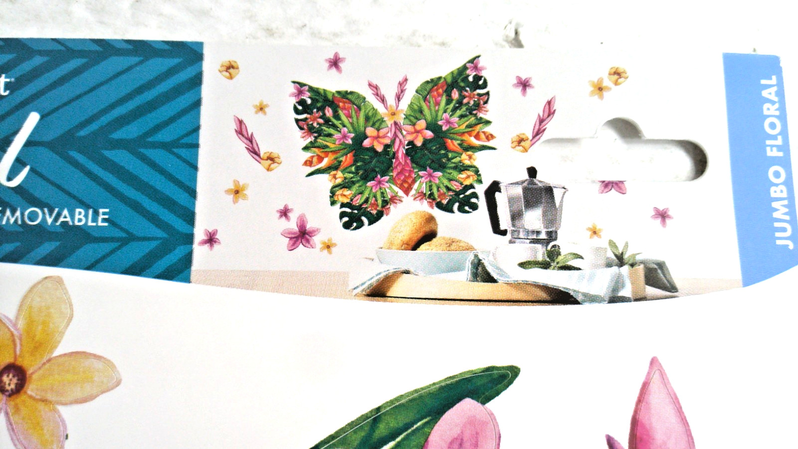 Jumbo Tropical Floral Wall Decals 20 Pc Removable Peel Stick Main Street NEW