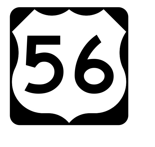 US Route 56 Sticker R1916 Highway Sign Road Sign