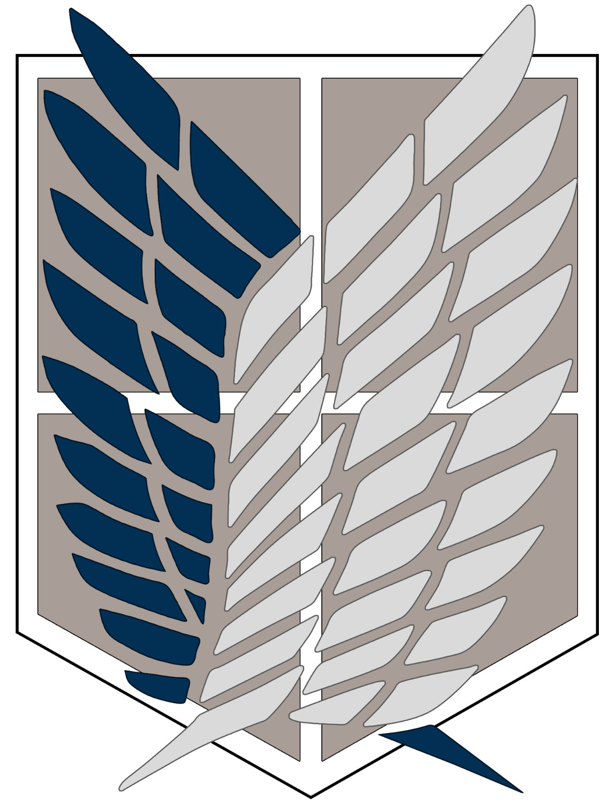 Attack on titan sticker scout regiment logo skate cell laptop bumper vinyl decal