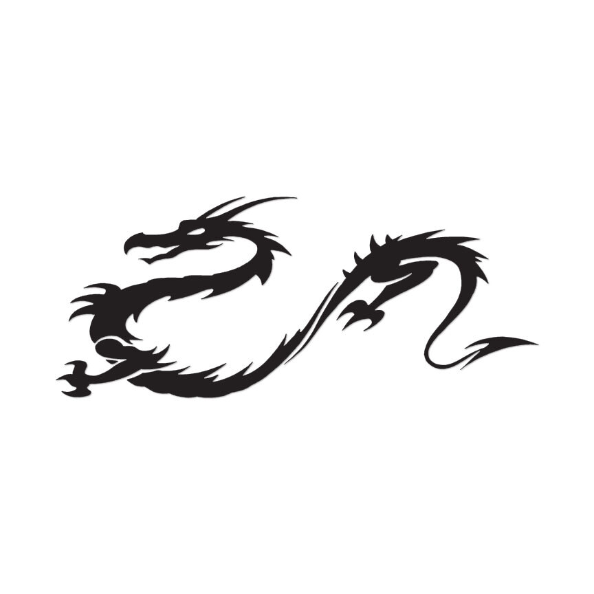 Chinese Dragon Tribal – Decal Sticker – Multiple Color & Sizes – ebn1762