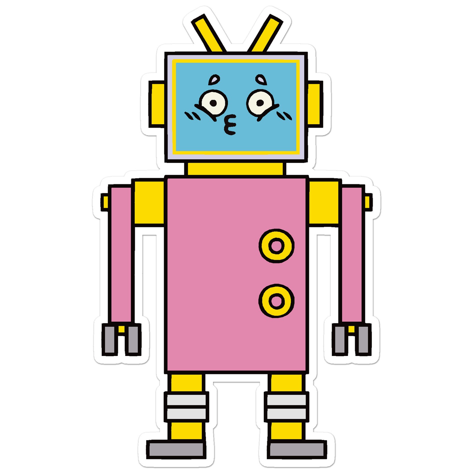 Toy Robot Cartoon – Vinyl Decal Sticker – Car Window Laptop – ebn7655
