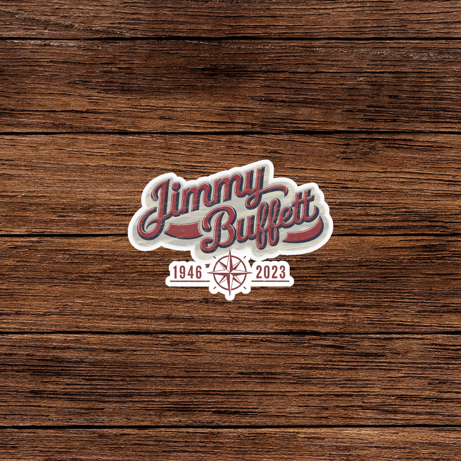 Vintage Jimmy Buffett 1946-2023 Commemorative Sticker Decal for Parrotheads #267