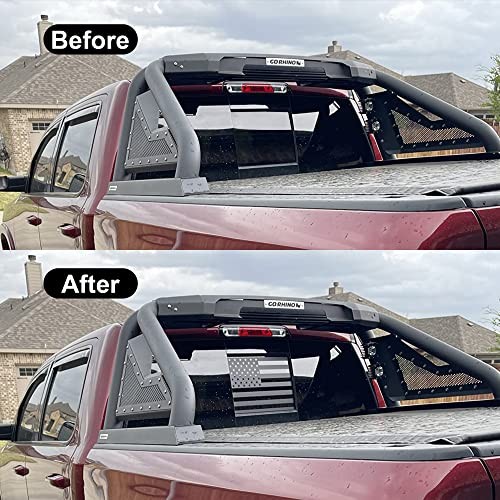 Rear Middle Window Decal Compatible with Chevy For 19-26 silverado Matte Black