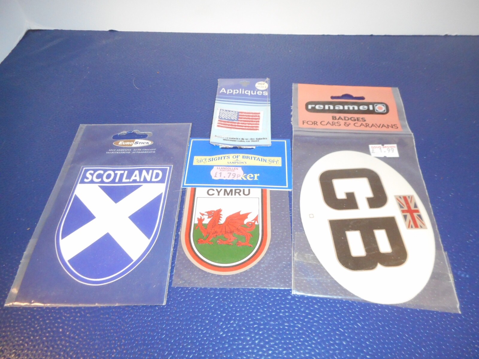 Scotland/ Wales/United Kingdom/ US Stickers-set of 4-New Old Stock