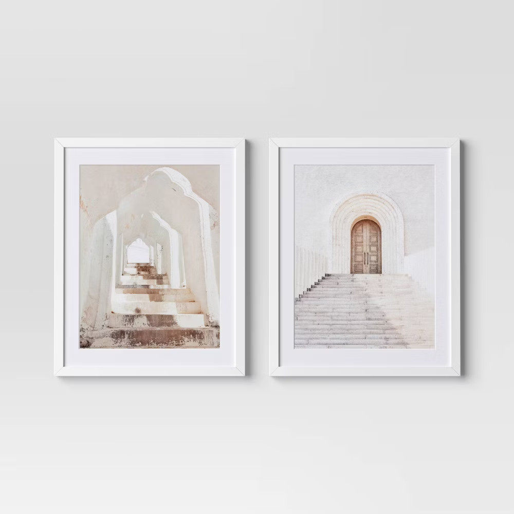 (Set of 2) 16″x20″ Architecture Framed Arts Neutrals – Threshold: Vertical Wall