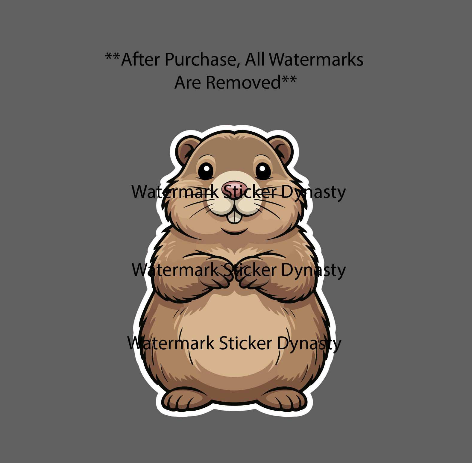 Groundhog Sticker Waterproof Decal Woodchuck Animal Cartoon Wildlife Gift NEW