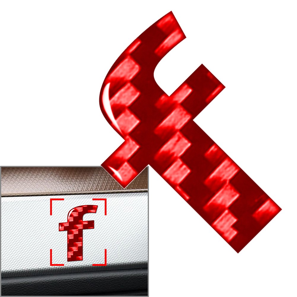 f Window Door Wall Car Badge Emblem Lowercase Alphabet Letter Decals Stickers