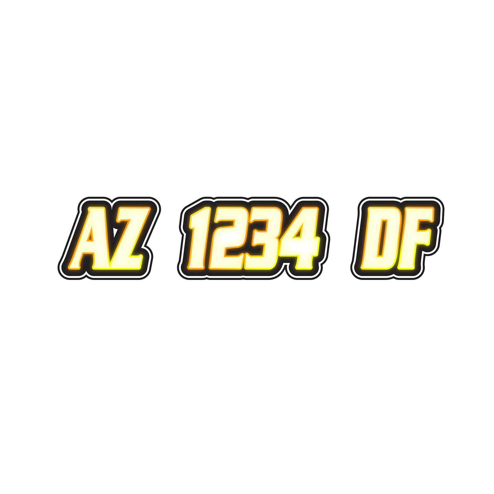 2pcs Custom Watercraft Number Boat Registration Stickers 3 inch Lighting