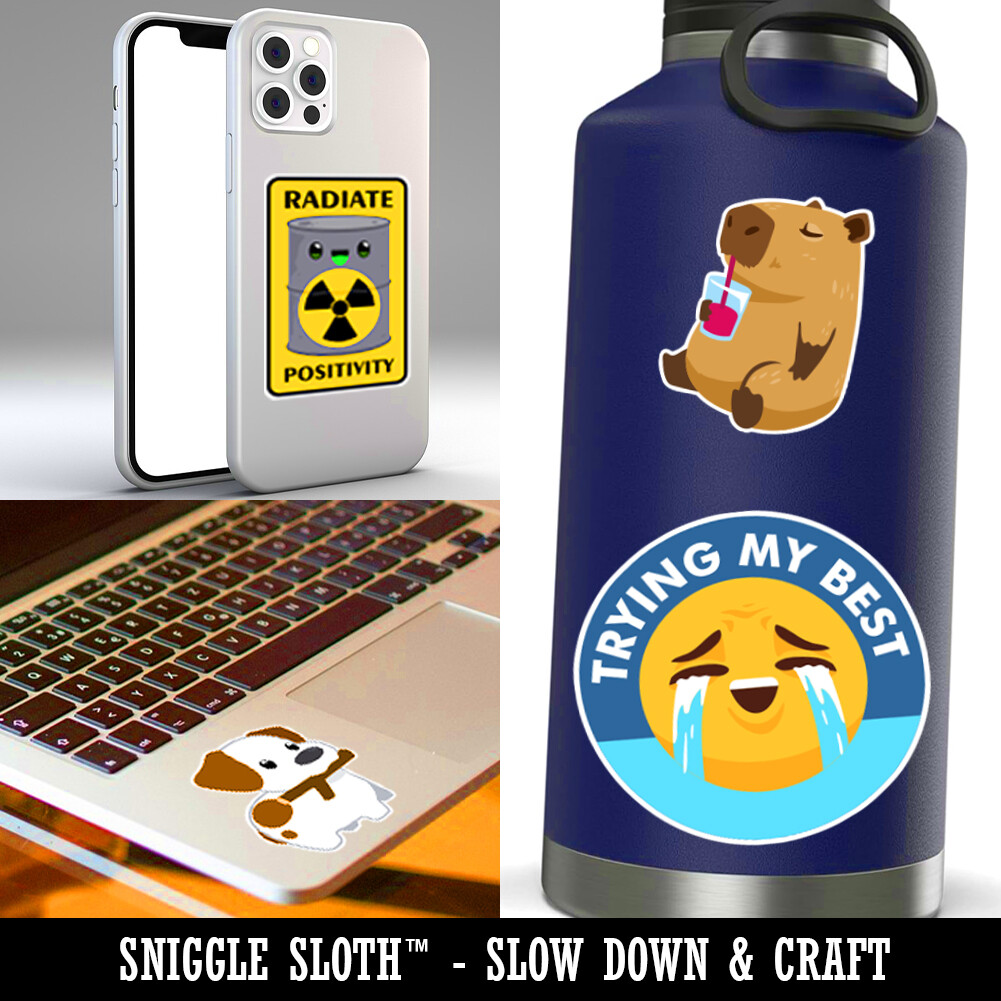 Borzoi Funny Long Nosed Dog Laptop Water Bottle Car Window Sticker 5 Pack