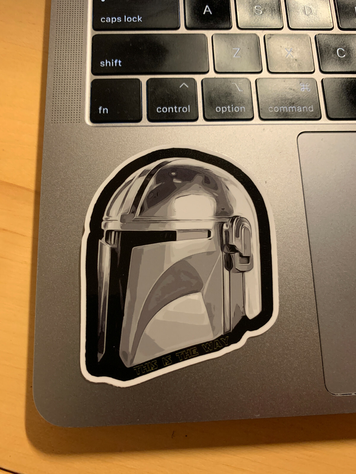 The Mandalorian helmet THIS IS THE WAY premium vinyl decal sticker 3 inches