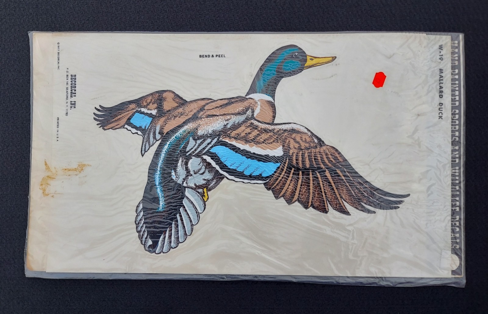 Vtg Wildlife Window Decals Lot Of 4 NOS Bear Moose Cougar Duck 1970’s Hunting