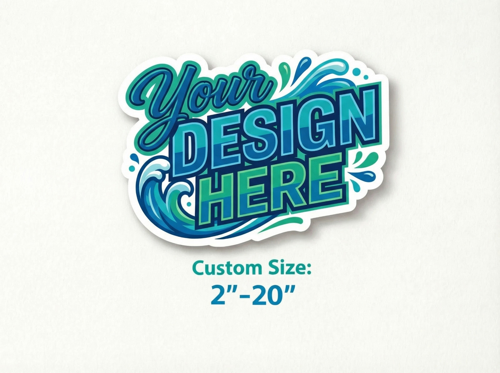 Custom Vinyl Logo Stickers Full Color Waterproof UV Resistant 2″-20″ Upload Art