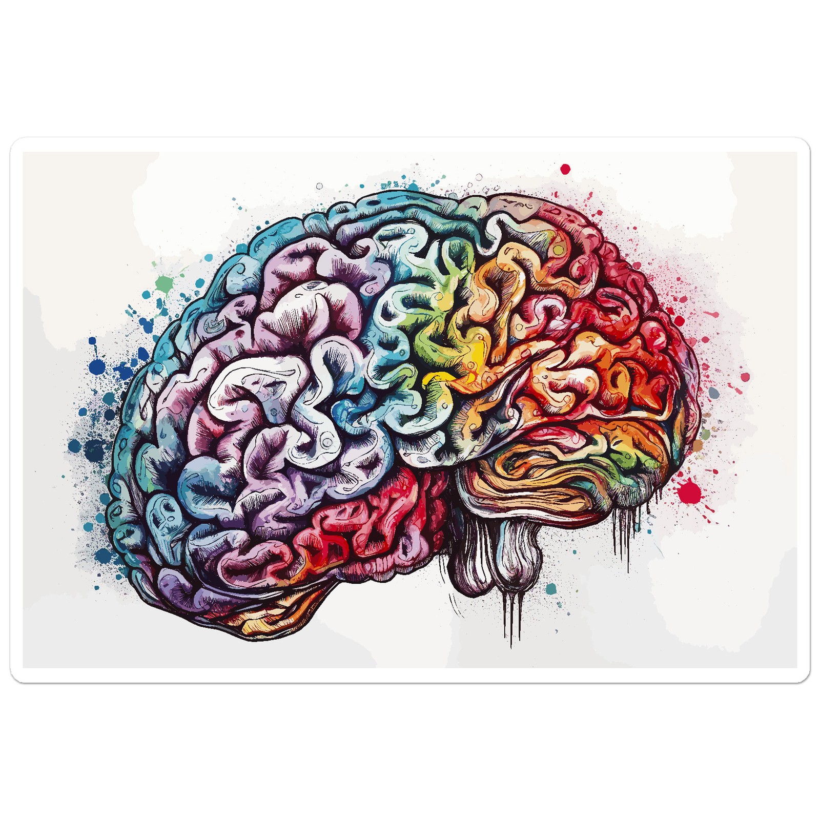 Human Brain – Vinyl Decal Sticker – Car Window Laptop – ebn11676