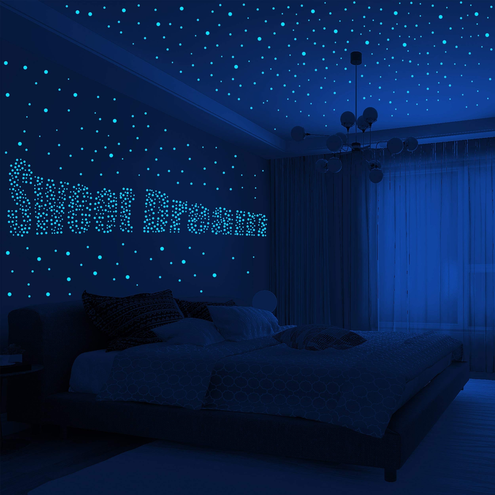 808 Pcs Realistic 3D Domed Glow In The Dark Stars Dots for Starry Sky Home Decor