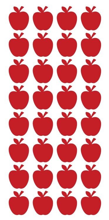 Red Apple Apples Stickers Sticker 1″ DC04-032
