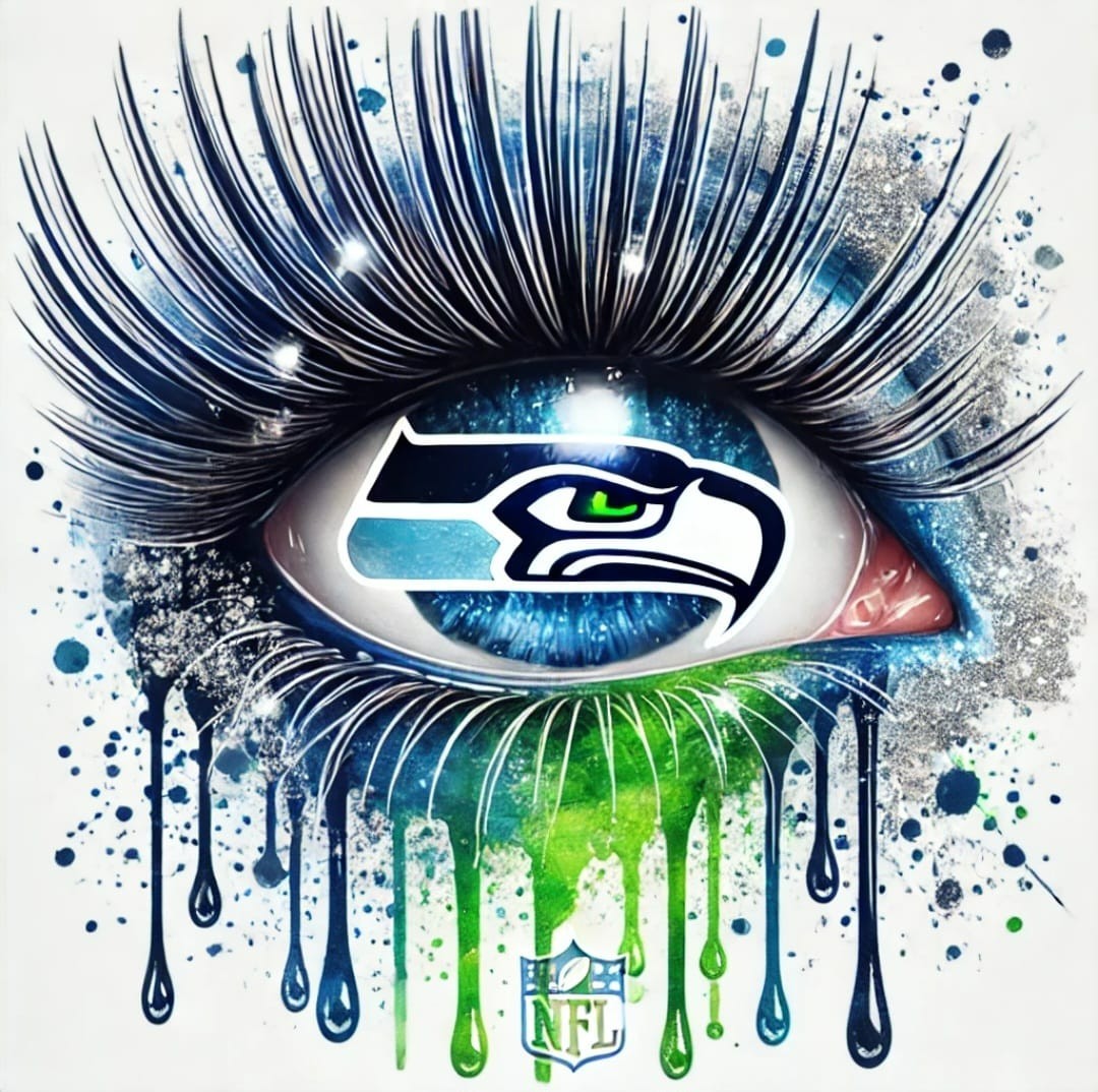 Seahawks Eye Sticker Decal Laptop Wall Mirror Cup Tumblr Locker Bin