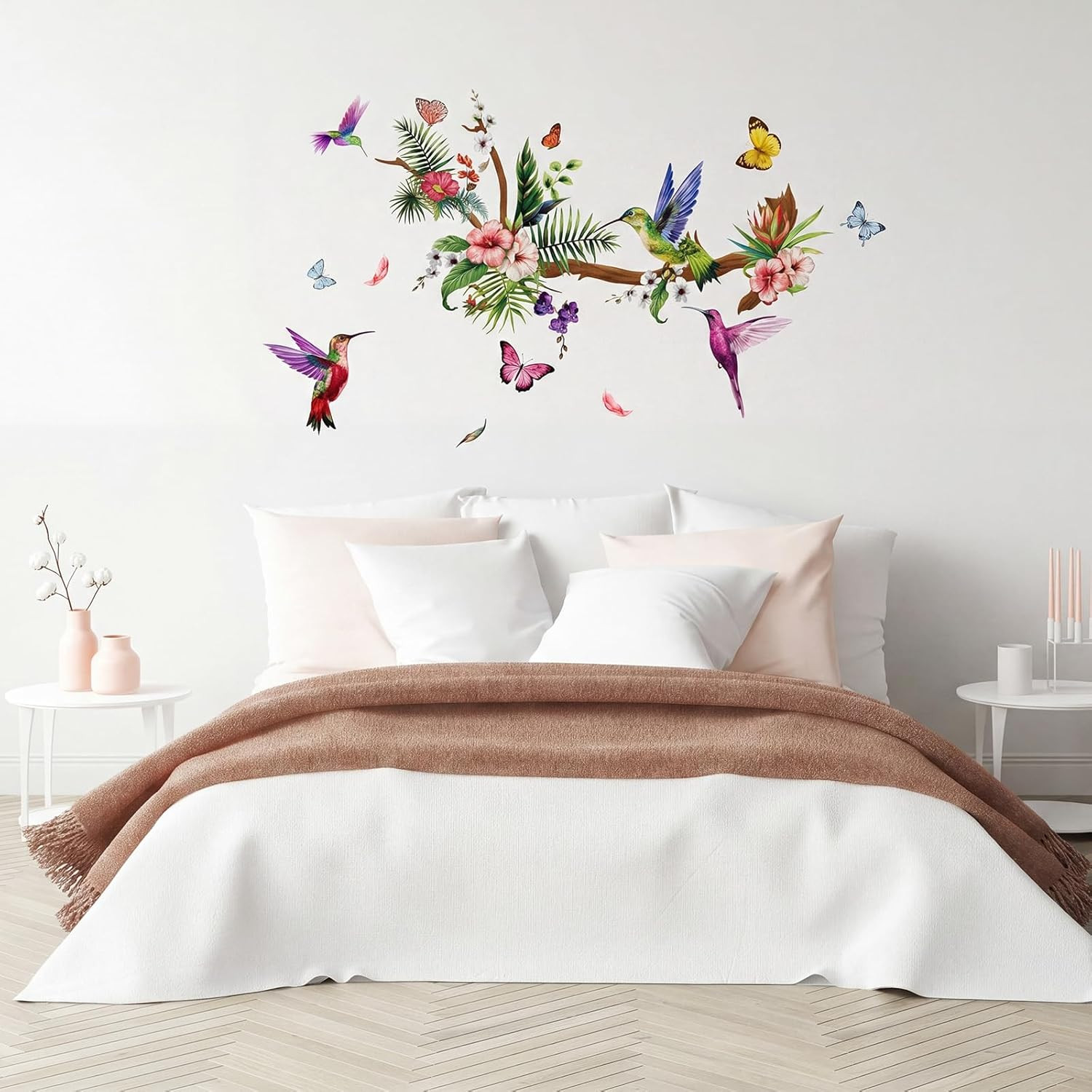 Hummingbird Wall Decals Peel Vinyl Sticker for Bedroom Living Room Window | Humm