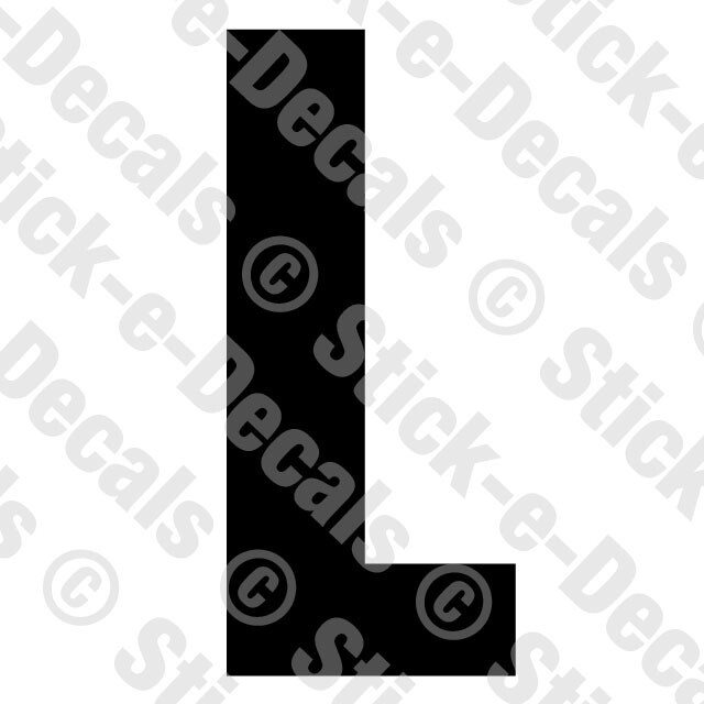 JERSEY LETTER L Vinyl Die Cut Decal Sticker Sport Athlete Alphabet Text – RSD