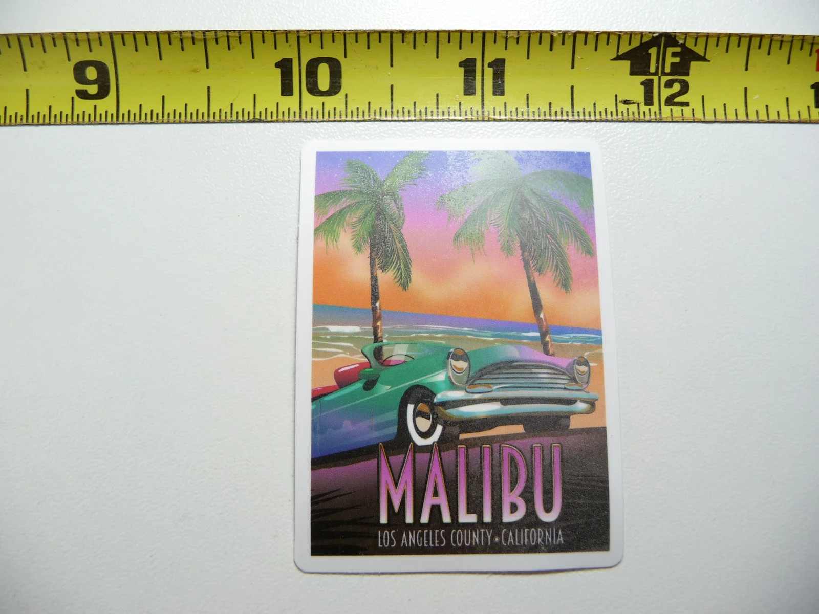 MALIBU BEACH CALIFORNIA SMALL STICKER DECAL MINI TINY TRAVEL POSTER TOURISM