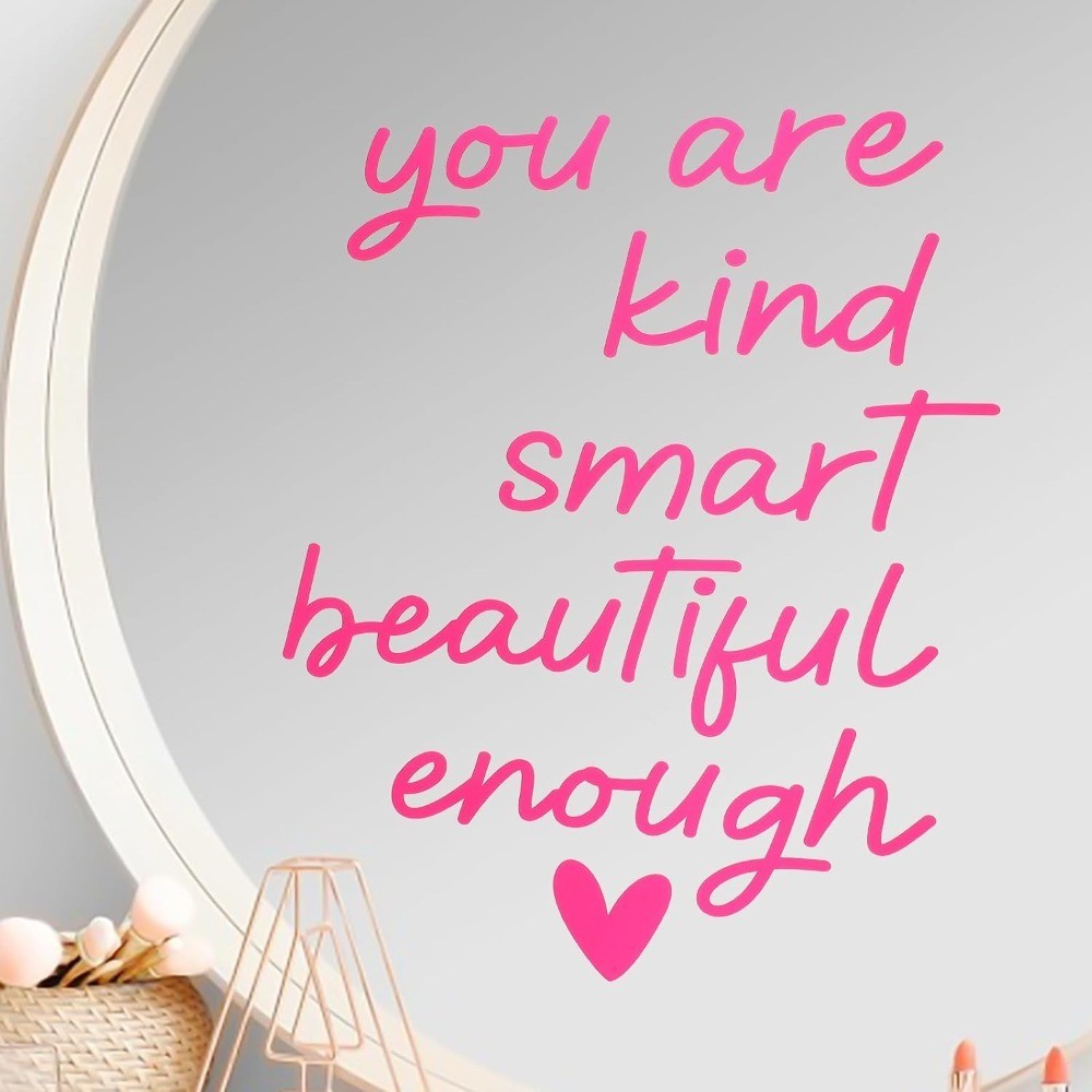 Mirror Affirmations Decals Inspirational Quote Stickers You are Kind Smart