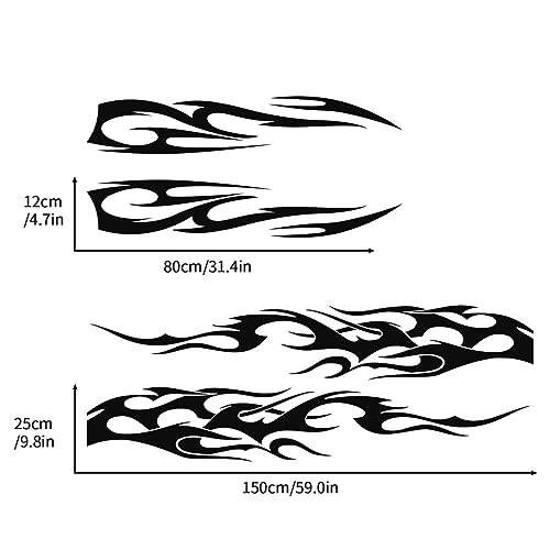 Black Stripe Vinyl Decal Sticker Graphics – Side Body Hood Cover – Racing Stripe