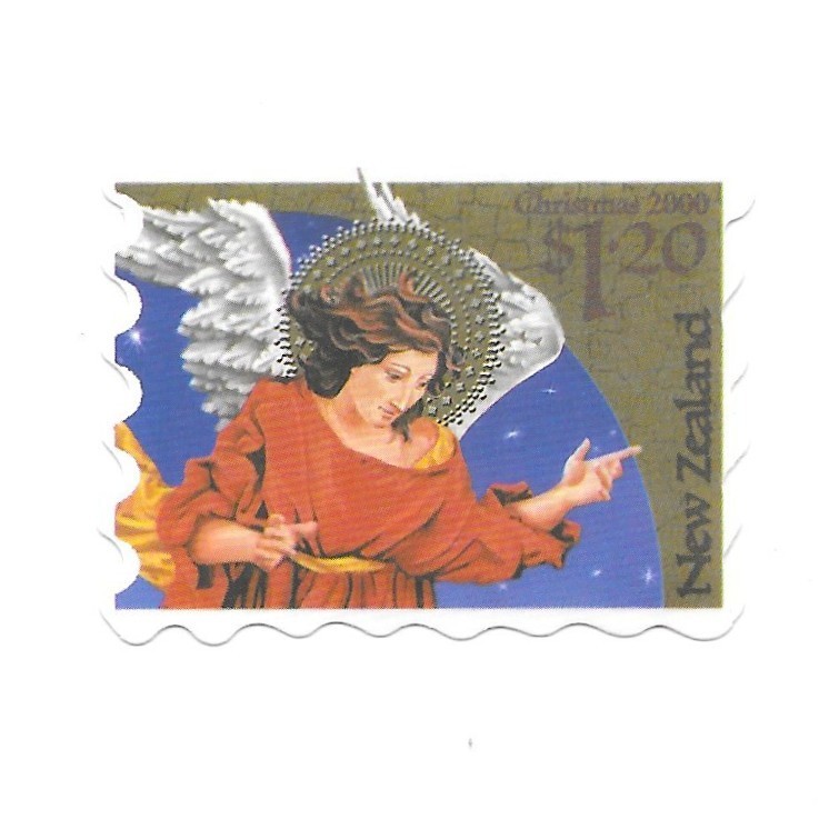 New Zealand Christmas Angel Sticker Die Cut Vinyl 2000 Religious Scrapbooking
