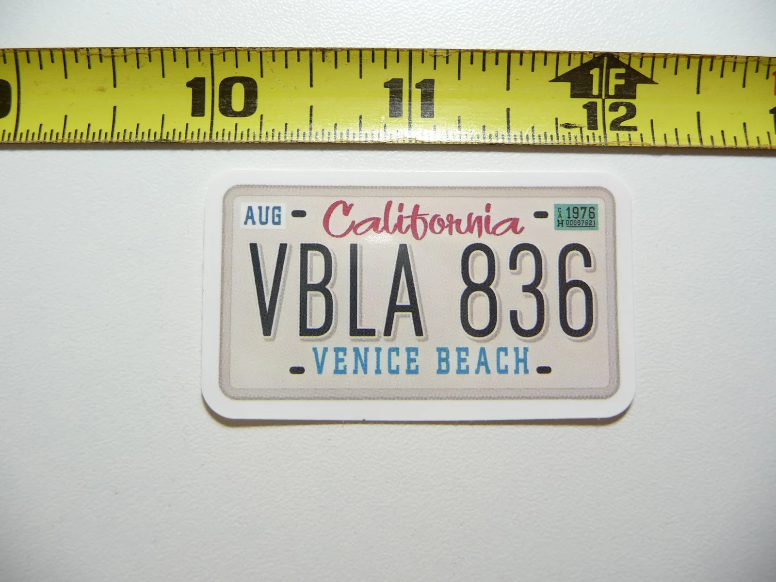 CALIFORNIA VENICE BEACH LICENSE PLATE SMALL STICKER DECAL PRIDE STATE
