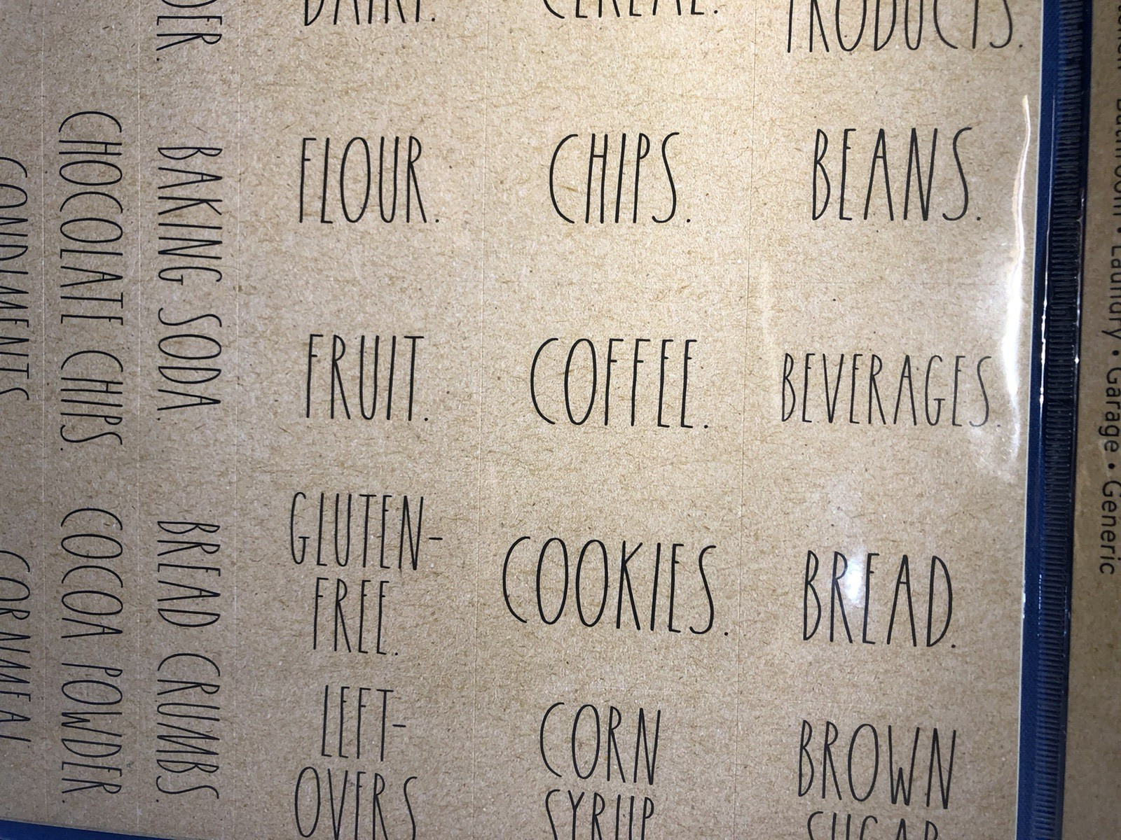 Rae Dunn Signature Collection Organizing Labels for Containers Pantry Fridge 180