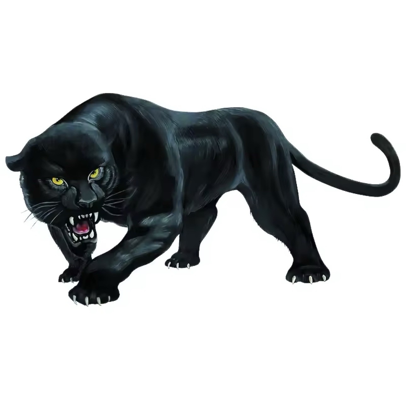 2 PACK BLACK PANTHER LEOPARD 7.5” INCH VINYL DECAL STICKER SET LOT 2PCS LARGE