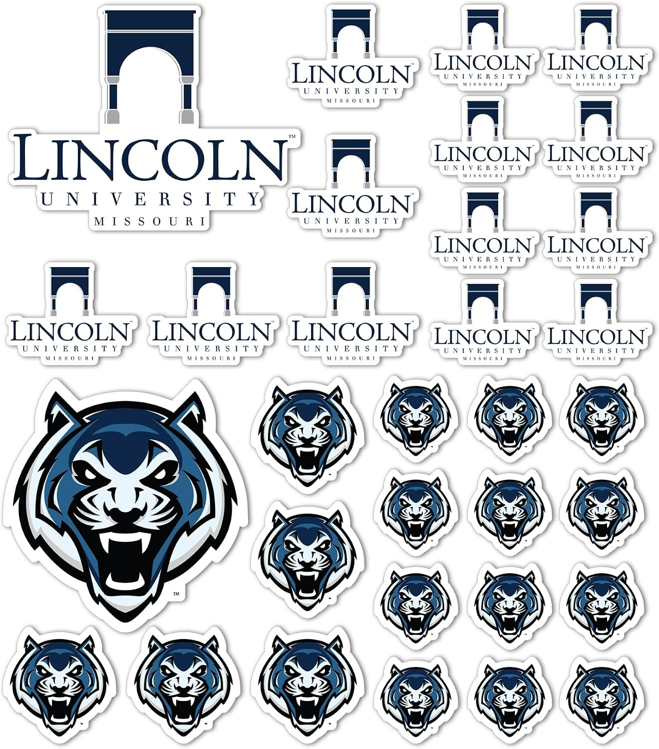 Lincoln University Sticker (MO) Sticker Blue Tigers LU Vinyl Decals Laptop Water