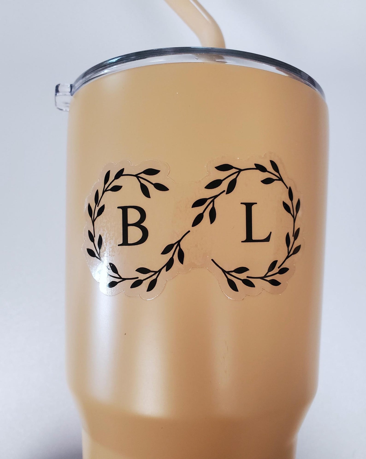 Custom Monogram Sticker | Contour Cut, Clear Transparent Vinyl