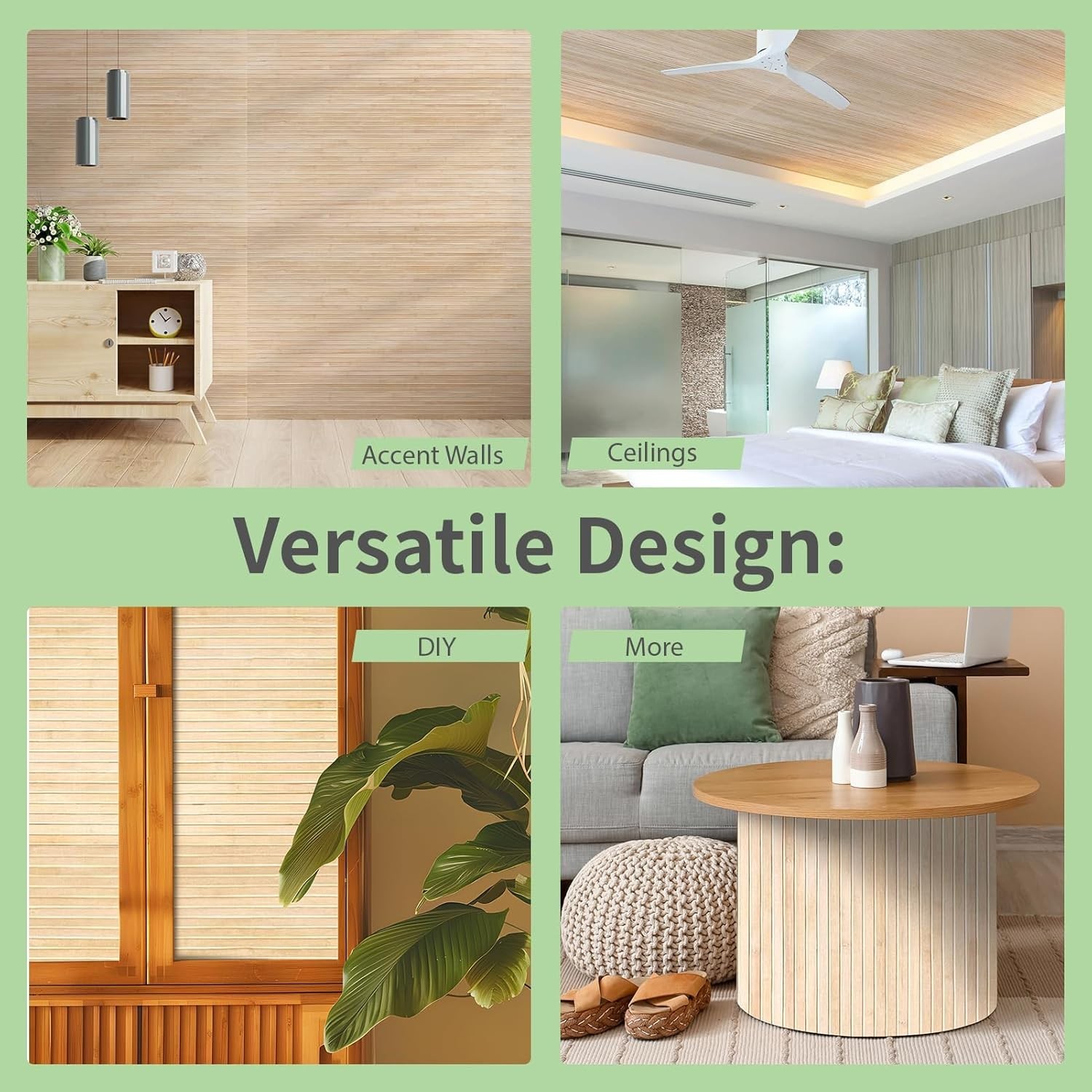 Revestimiento de pared flexible tipo rollo, paneles, estilo tropical, NUEVO US
