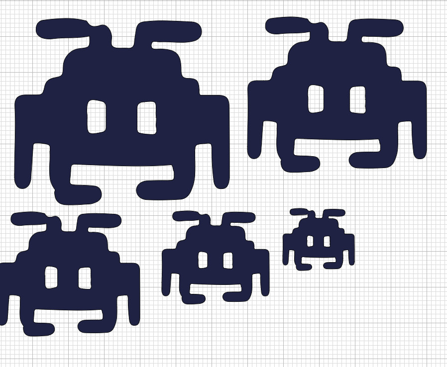 Pixel Alien Vinyl Decal – Retro Gamer Sticker – Choose Size & Color – Space Inva